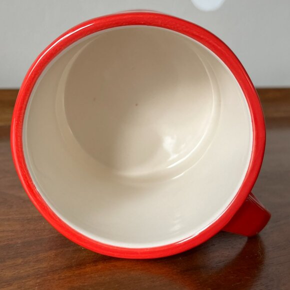 Anthropologie Colorway Monogram Mug Letter "J" Red Hand-Painted Coffee Cup Artsy - Picture 8 of 9